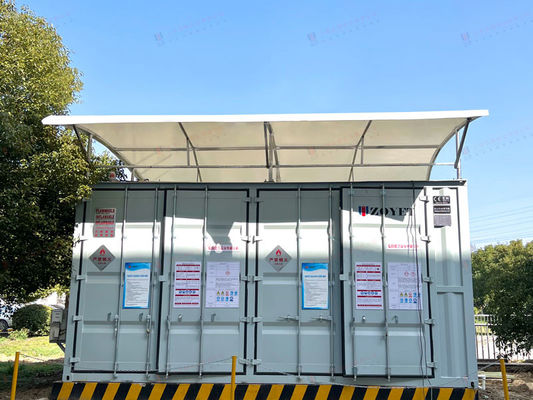 Contenedor de carga de baterías para exteriores con capacidad personalizada, construcción ignífuga y regulación inteligente de temperatura