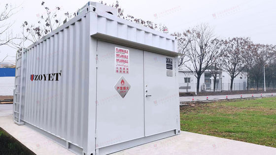 Q235B Contenedor de envío con energía solar de 20 pies de altura Cubo Contenedor de puerta lateral