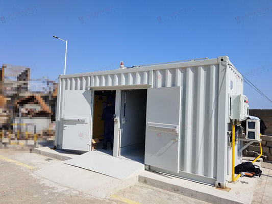 Contenedor de refugio Q235B / SPHC ISO de capacidad personalizada Accesorios Puerta colorida