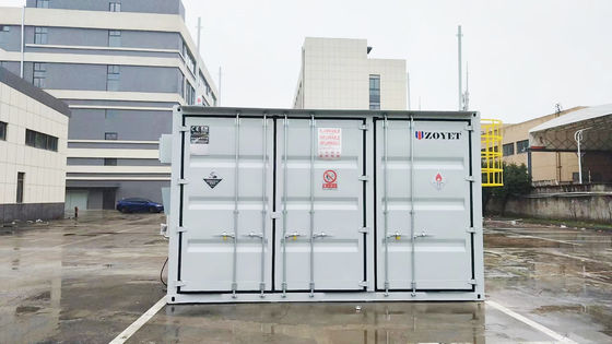 Contenedor de almacenamiento de cilindros de gas a prueba de explosión de tamaño personalizado con aislamiento de doble capa y control de temperatura